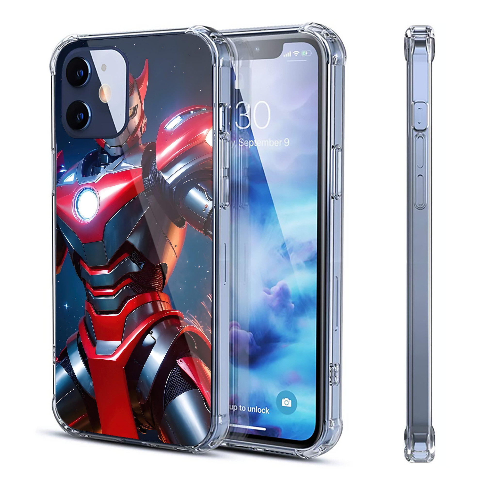 （画像用） ウルトラマン Ultraman 【iPhone 12シリーズ対応】透明スマホケース（クリアソフトケース）